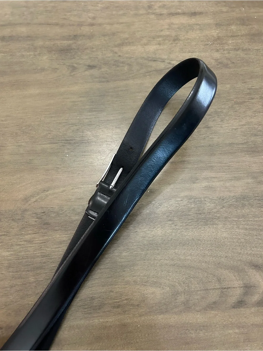 Classic Black Leather Men's Belt